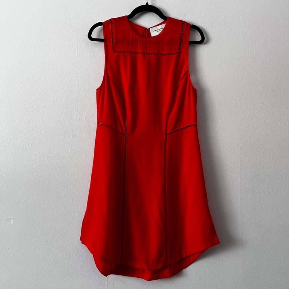 Public School New York Sleeveless Crew Neck Mini Dress Red size 6